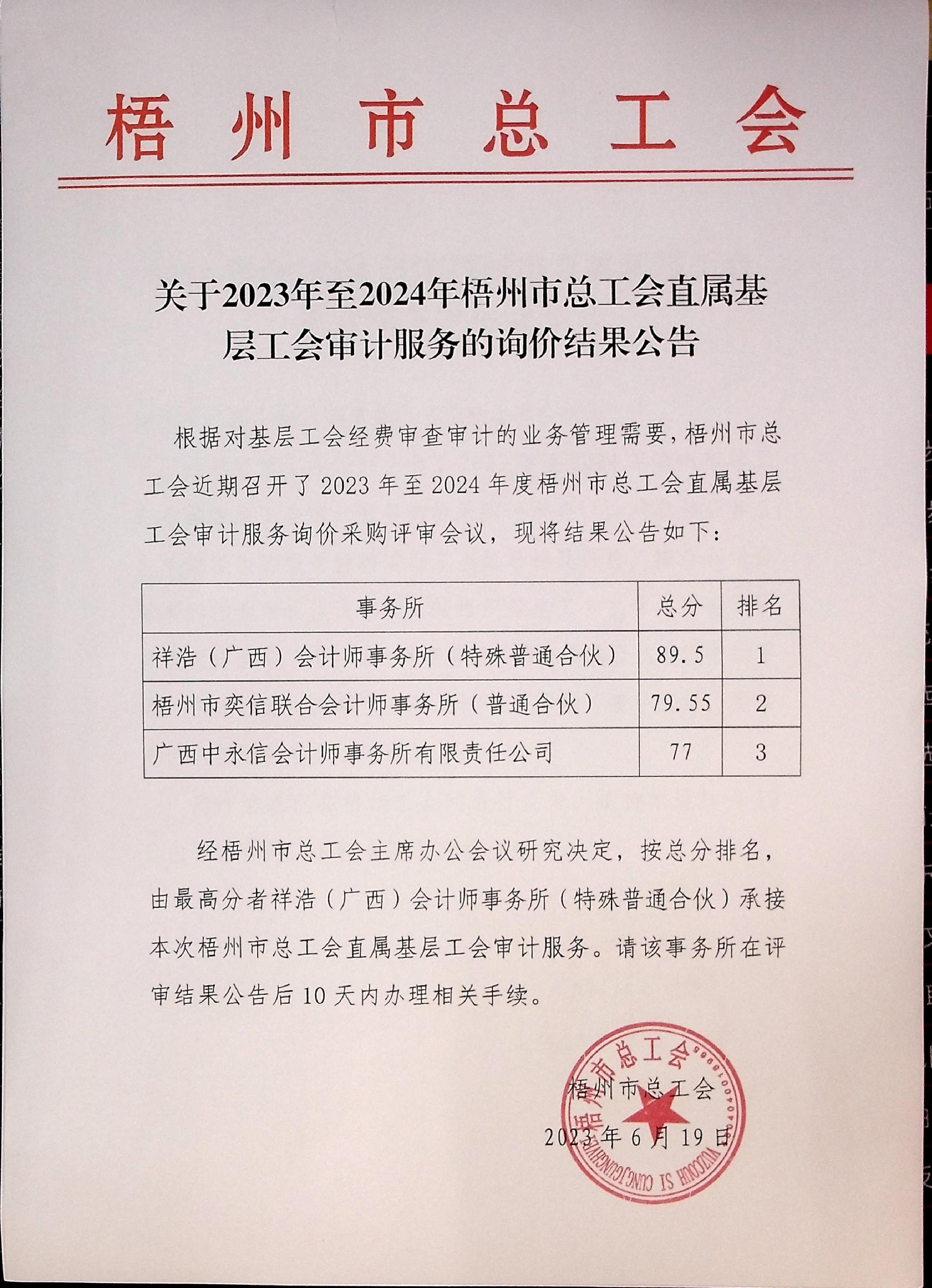 關(guān)于2023年至204年梧州市總工會直屬基層工會審計服務(wù)的詢價結(jié)果公告_1.JPG
