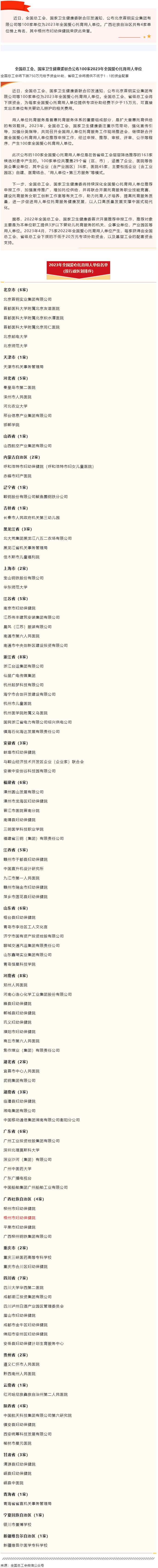 全國總工會(huì)、國家衛(wèi)生健康委聯(lián)合公布100家2023年全國愛心托育用人單位.png