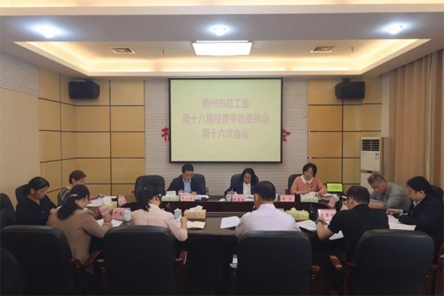 梧州市總工會第十八屆經費審查委員會第十六次全體會議召開