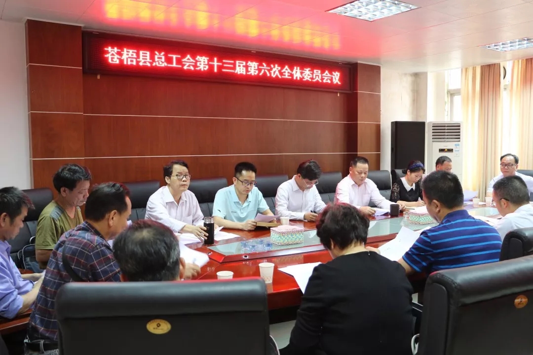 蒼梧縣總工會召開第十三屆委員會第六次全體會議