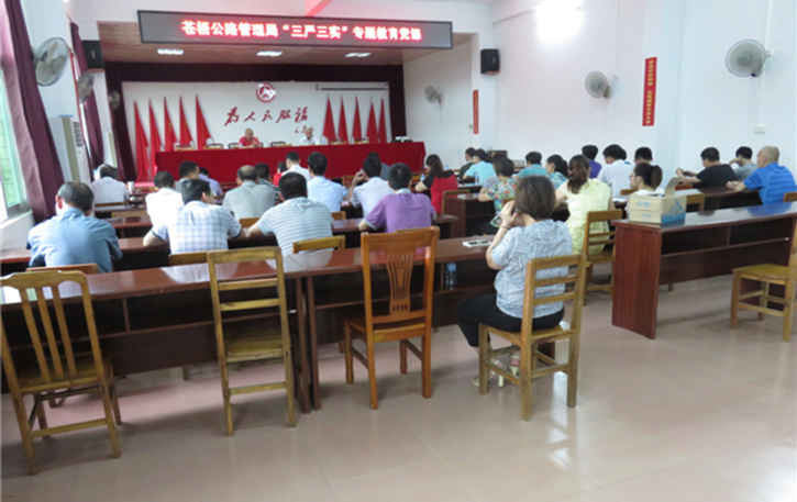 蒼梧公路管理局召開“三嚴(yán)三實(shí)”專題教育黨課