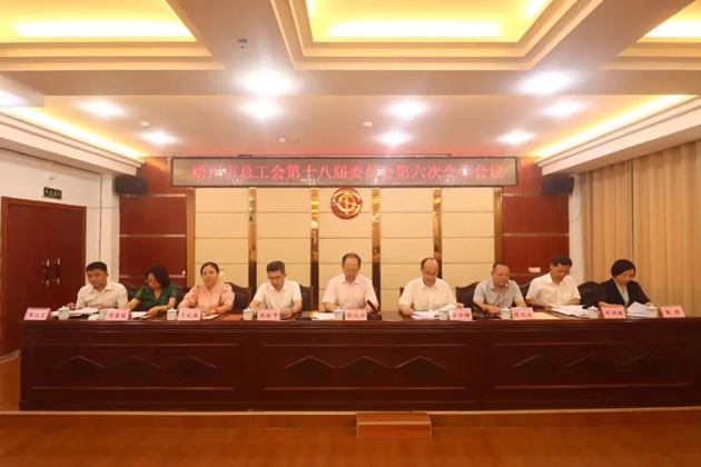梧州市總工會召開第十八屆委員會第六次全體會議，莫江珊當(dāng)選常務(wù)副主席